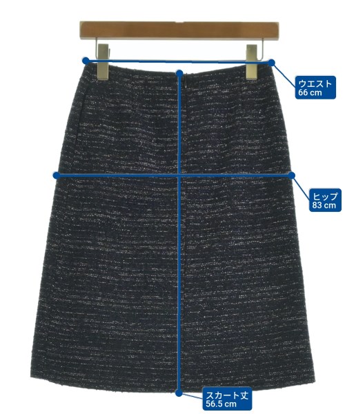 BEAMS Lights（ビームスライツ）ひざ丈スカート 紺 サイズ:36(S位) レディース/2200614645033