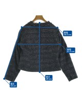 BEAMS Lights（ビームスライツ）ノーカラージャケット 紺 サイズ:36(S位) レディース/2200614645040