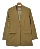 BEAMS Lights（ビームスライツ）ノーカラージャケット 茶 サイズ:36(S位) レディース/2200656667017