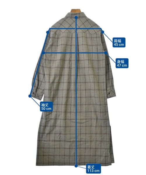 BEAMS Lights（ビームスライツ）シャツワンピース グレー サイズ:36(S位) レディース/2200638895025