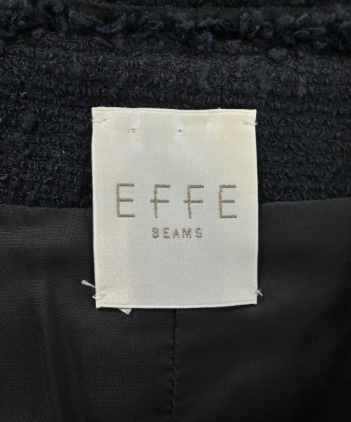 EFFE BEAMS（エッフェ　ビームス）ノーカラージャケット 黒 サイズ:38(M位) レディース/2200630427019