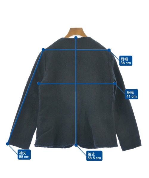 EFFE BEAMS（エッフェ　ビームス）ノーカラージャケット 黒 サイズ:38(M位) レディース/2200630427019