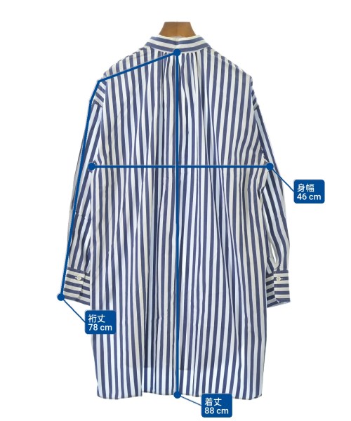 d'un a dix（アナディス）カジュアルシャツ 青 サイズ:38(M位) レディース/2200676062137