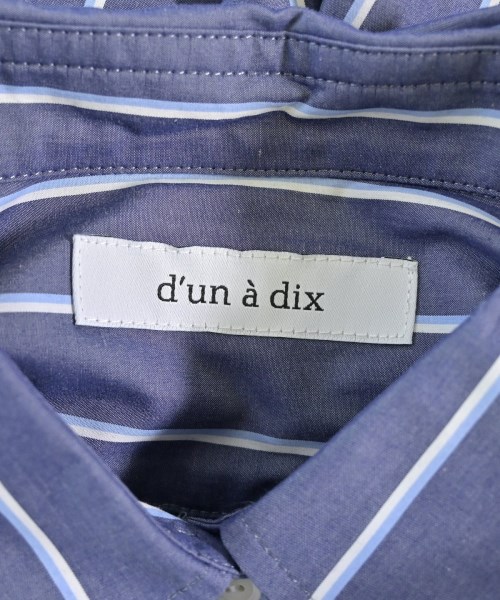 d'un a dix（アナディス）シャツワンピース 青 サイズ:38(M位) レディース/2200705319072
