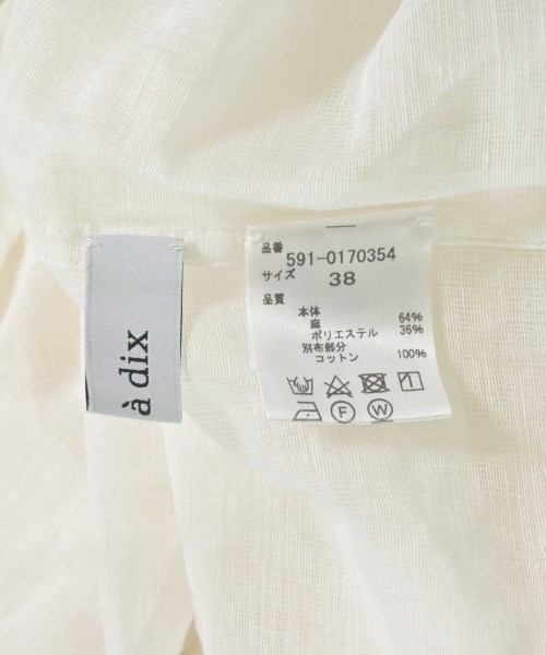 d'un a dix（アナディス）カジュアルシャツ 白 サイズ:38(M位) レディース/2200670437016