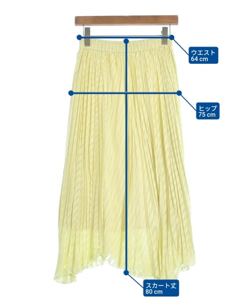 martinique（マルティニーク）ロング・マキシ丈スカート 黄 サイズ:F レディース/2200621022179