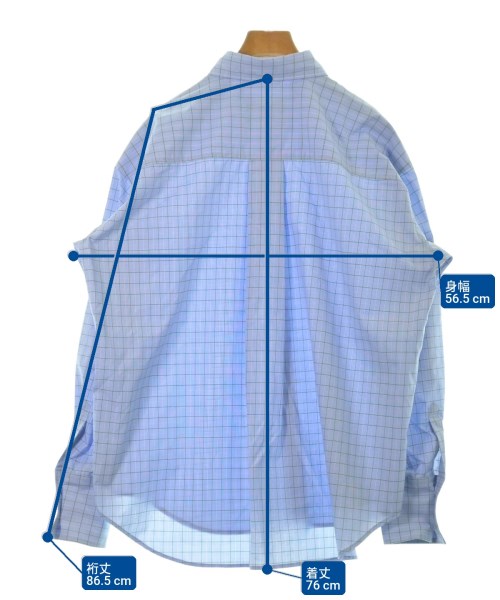 l'heritage martinique（レリタージュマルティニーク）カジュアルシャツ 青 サイズ:F レディース/2200641878121