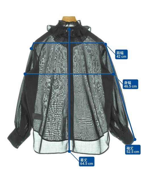 martinique（マルティニーク）ブラウス 黒 サイズ:F レディース/2200647016046