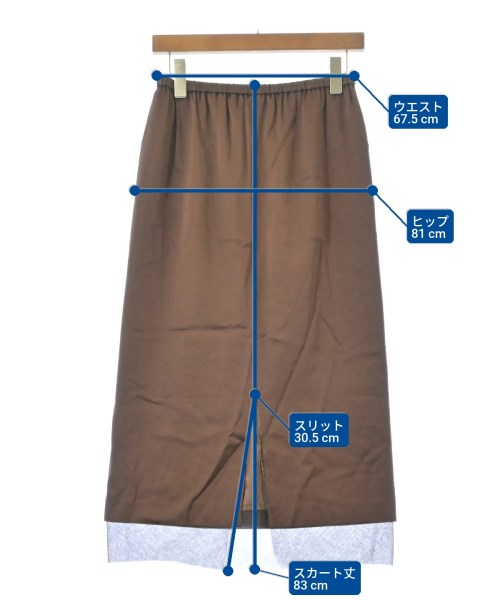 martinique（マルティニーク）ひざ丈スカート 茶 サイズ:2(M位) レディース/2200653424040