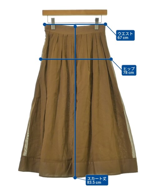 martinique（マルティニーク）ロング・マキシ丈スカート 茶 サイズ:2(M位) レディース/2200670190041