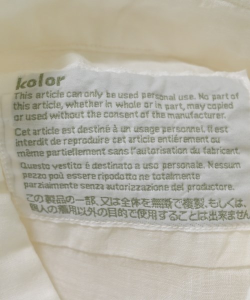kolor（カラー）カジュアルシャツ 白 サイズ:2(M位) メンズ/2200594035817