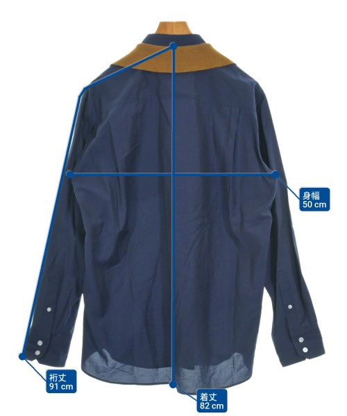 kolor（カラー）カジュアルシャツ 紺 サイズ:3(L位) メンズ/2200628610065