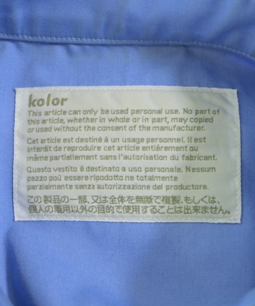 kolor（カラー）カジュアルシャツ 青 サイズ:2(M位) メンズ/2200643386037