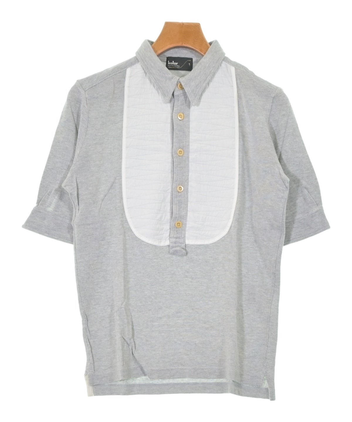 kolor（カラー）ポロシャツ グレー サイズ:1(S位) メンズ