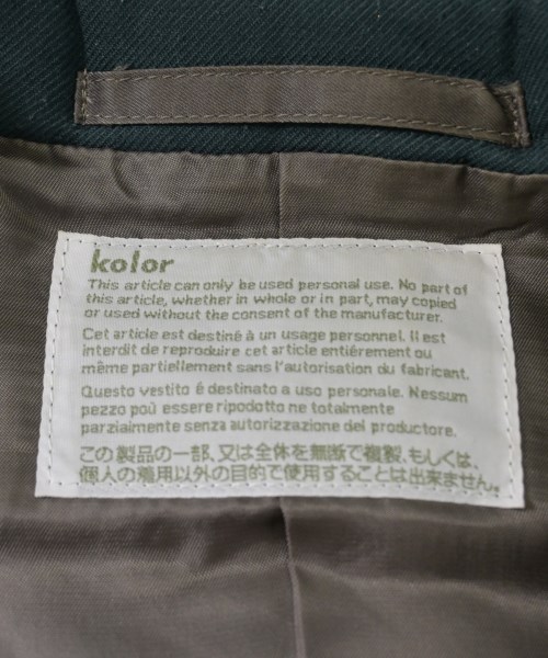 kolor（カラー）テーラードジャケット 緑 サイズ:3(L位) メンズ/2200633171018