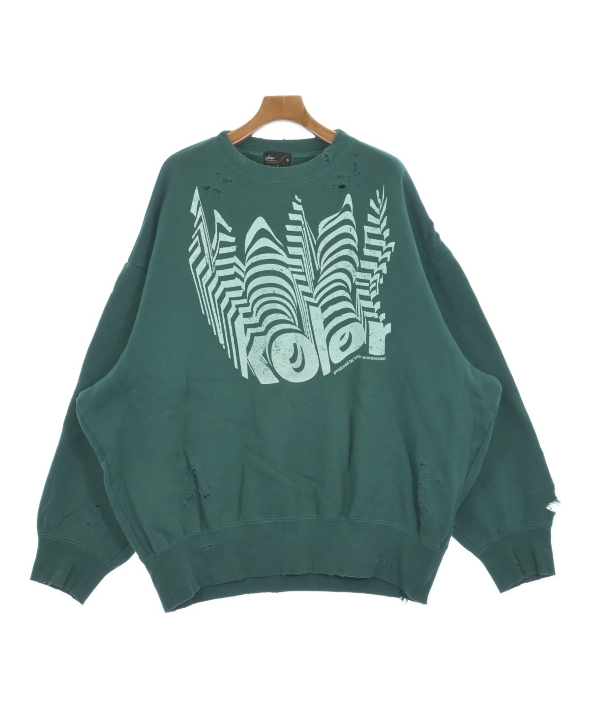 kolor（カラー）スウェット 緑 サイズ:3(L位) メンズ/2200601289042