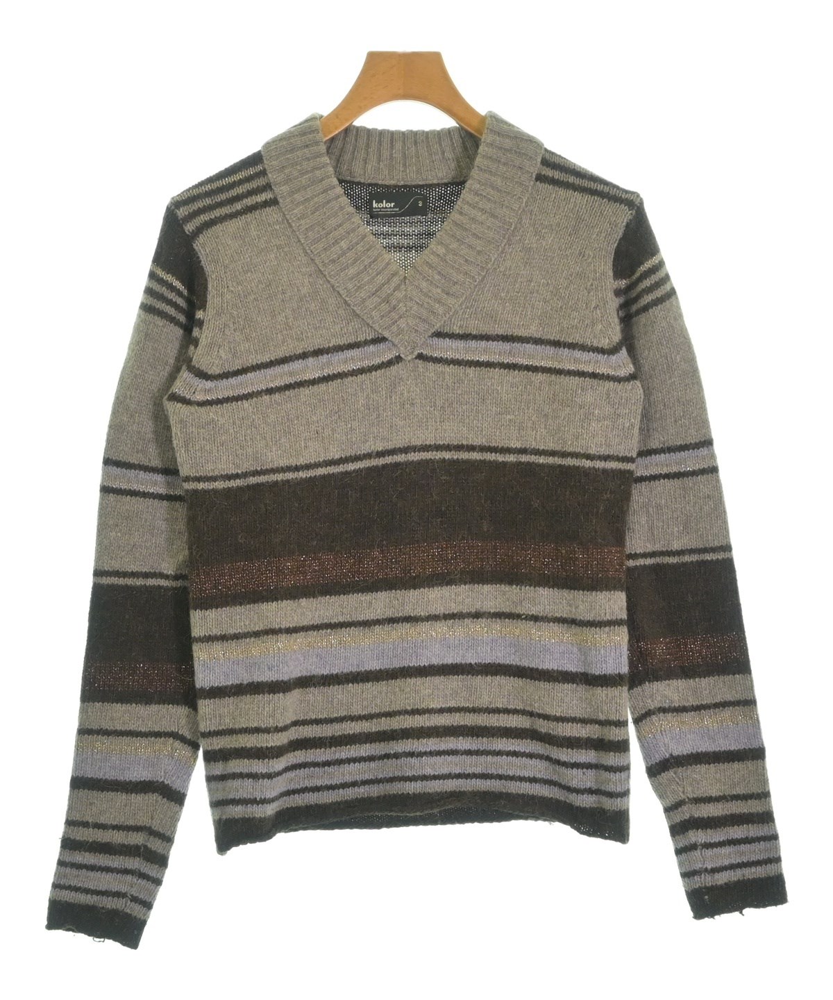 kolor（カラー）ニット・セーター グレー サイズ:3(L位) メンズ