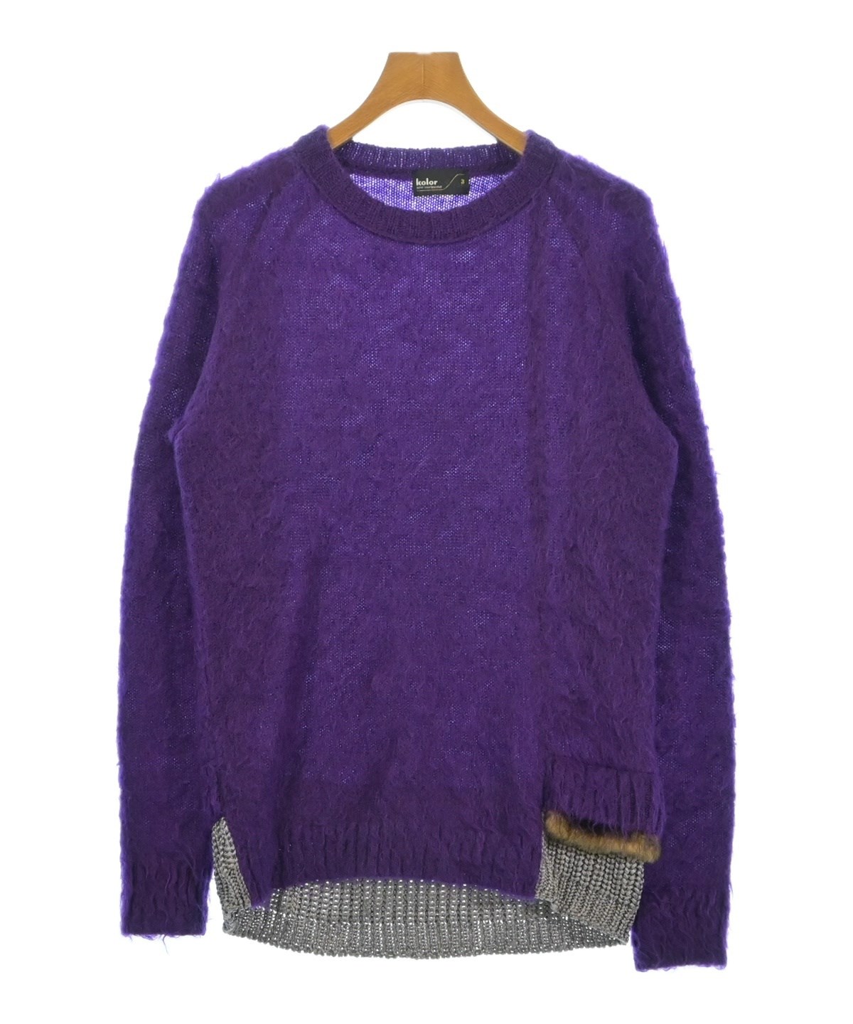 kolor（カラー）ニット・セーター 紫 サイズ:3(L位) メンズ