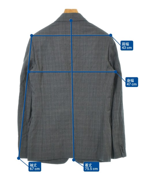 kolor（カラー）テーラードジャケット グレー サイズ:1(S位) メンズ/2200650388031