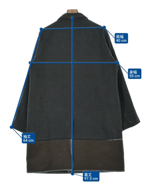 kolor（カラー）チェスターコート グレー サイズ:1(S位) メンズ/2200657318055