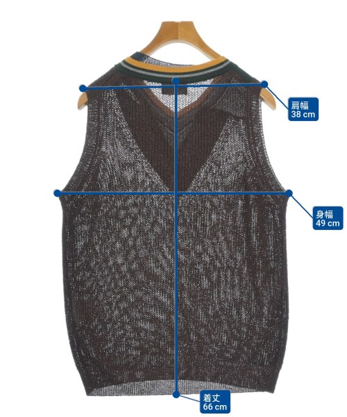 kolor（カラー）ベスト 茶 サイズ:1(S位) メンズ/2200656984022