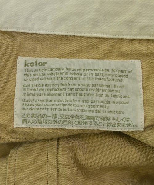 kolor（カラー）カジュアルシャツ ベージュ サイズ:1(S位) メンズ/2200657132590