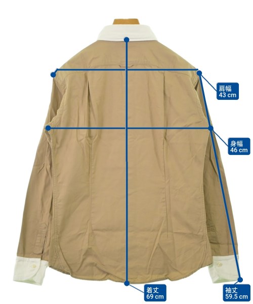 kolor（カラー）カジュアルシャツ ベージュ サイズ:1(S位) メンズ/2200657132590