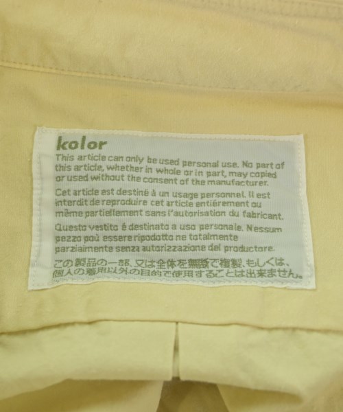 kolor（カラー）カジュアルシャツ 黄 サイズ:1(S位) メンズ/2200657132644