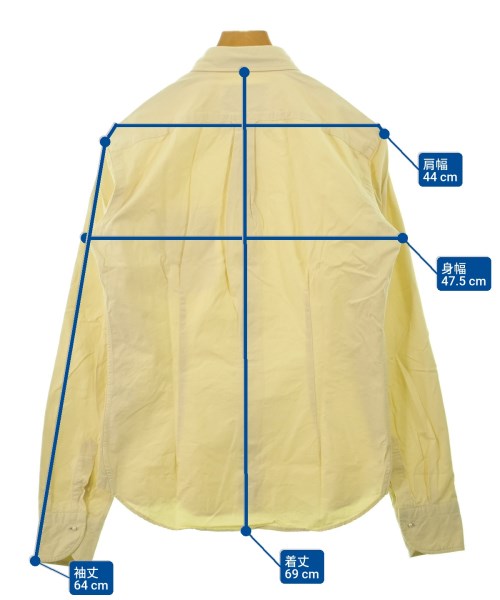 kolor（カラー）カジュアルシャツ 黄 サイズ:1(S位) メンズ/2200657132644