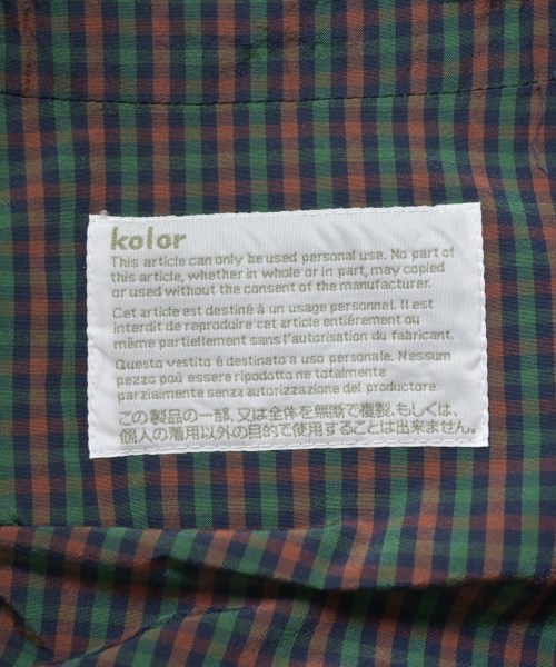 kolor（カラー）カジュアルシャツ 緑 サイズ:1(XXL位) メンズ/2200707514123