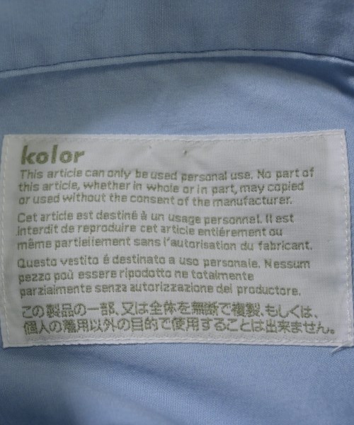 kolor（カラー）カジュアルシャツ 青 サイズ:3(M位) メンズ/2200646102276