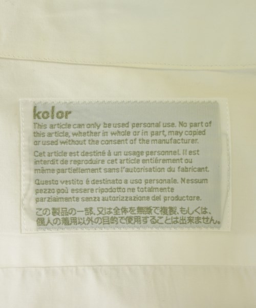kolor（カラー）カジュアルシャツ 白 サイズ:3(L位) メンズ/2200650457058