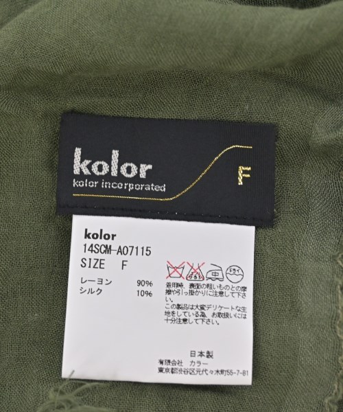 kolor（カラー）ストール カーキ サイズ:F メンズ/2200704225220