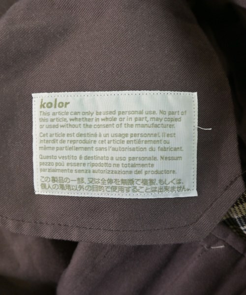 kolor（カラー）スラックス 茶 サイズ:1(S位) メンズ/2200663046065