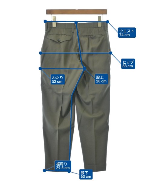 kolor（カラー）スラックス カーキ サイズ:1(S位) メンズ/2200667744028