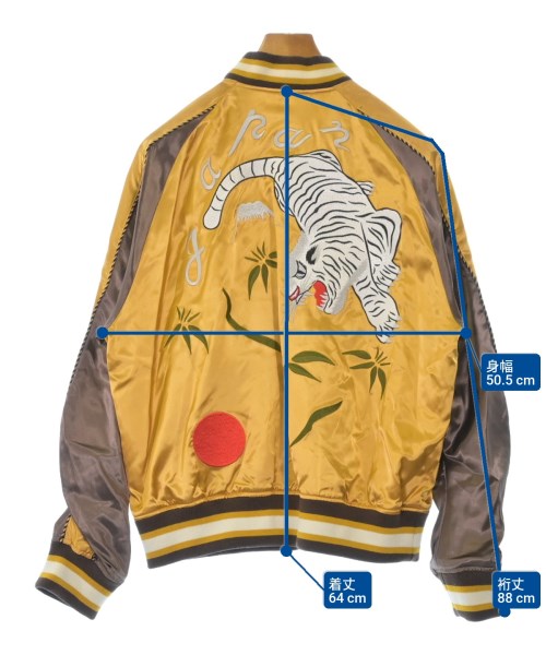 ANREALAGE（アンリアレイジ）スタジャン 茶 サイズ:48(L位) メンズ/2200631955047