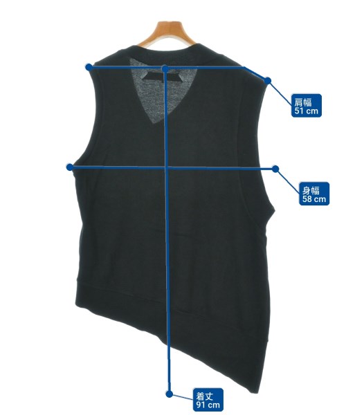 ANREALAGE（アンリアレイジ）ベスト 黒 サイズ:48(L位) メンズ/2200662830115