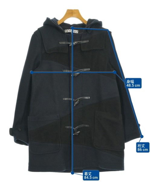 ANREALAGE（アンリアレイジ）ダッフルコート 紺 サイズ:46(M位) メンズ/2200664251017