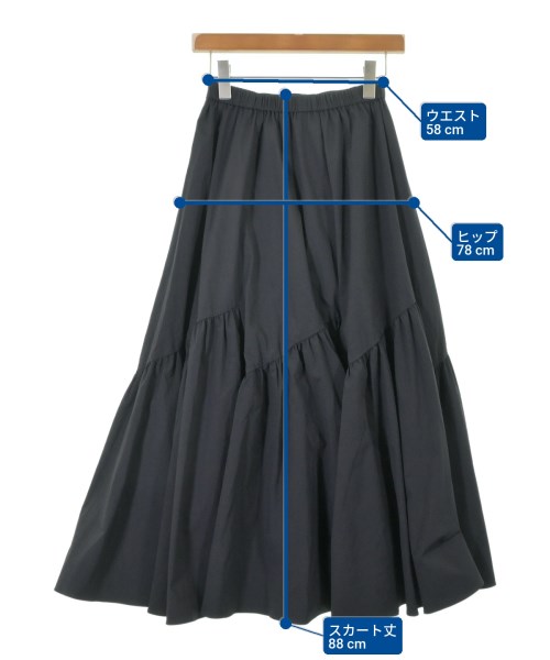 allureville（アルアバイル）ロング・マキシ丈スカート 黒 サイズ:1(S位) レディース/2200621432022