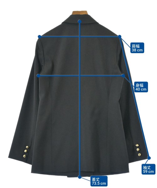 allureville（アルアバイル）テーラードジャケット 黒 サイズ:2(M位) レディース/2200624152248