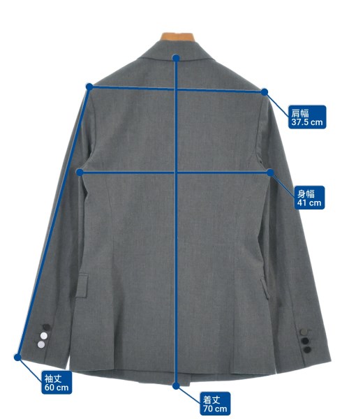 allureville（アルアバイル）テーラードジャケット グレー サイズ:1(S位) レディース/2200618788019