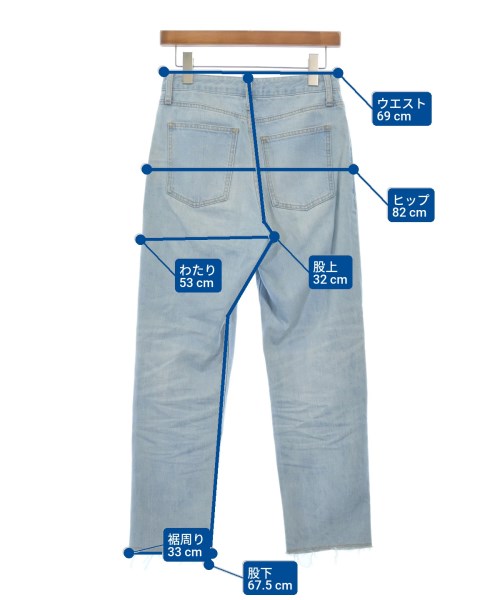 allureville（アルアバイル）デニムパンツ 青 サイズ:1(S位) レディース/2200619993047