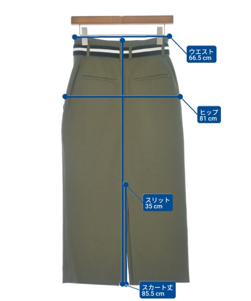 allureville（アルアバイル）ロング・マキシ丈スカート カーキ サイズ:2(M位) レディース/2200634295058