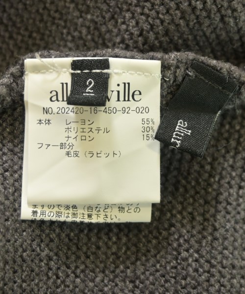 allureville（アルアバイル）カーディガン グレー サイズ:2(M位) レディース/2200667207028