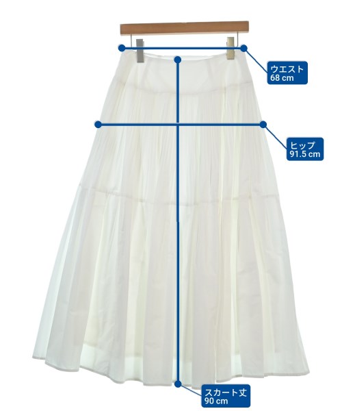 allureville（アルアバイル）ロング・マキシ丈スカート 白 サイズ:2(M位) レディース/2200677202112