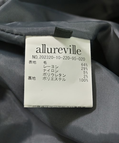 allureville（アルアバイル）テーラードジャケット 黒 サイズ:2(M位) レディース/2200699392051
