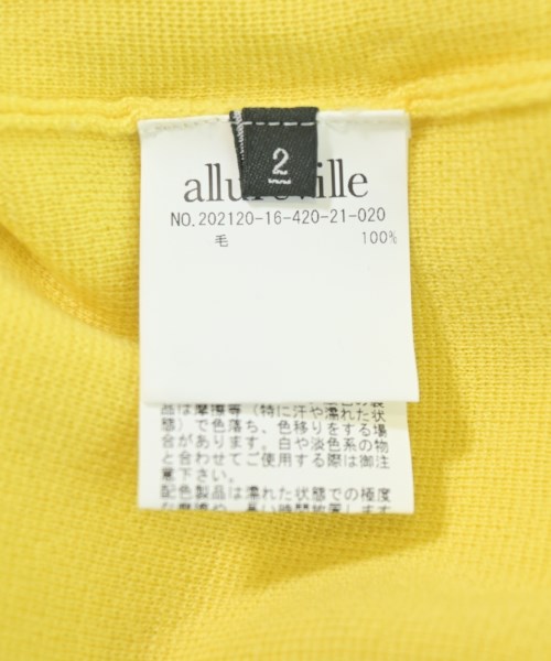 allureville（アルアバイル）ニット・セーター 黄 サイズ:2(M位) レディース/2200705517232