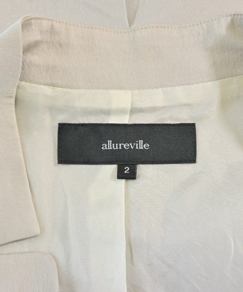 allureville（アルアバイル）ノーカラージャケット ベージュ サイズ:2(M位) レディース/2200707941103
