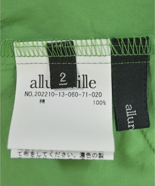 allureville（アルアバイル）ブラウス 緑 サイズ:2(M位) レディース/2200709972228