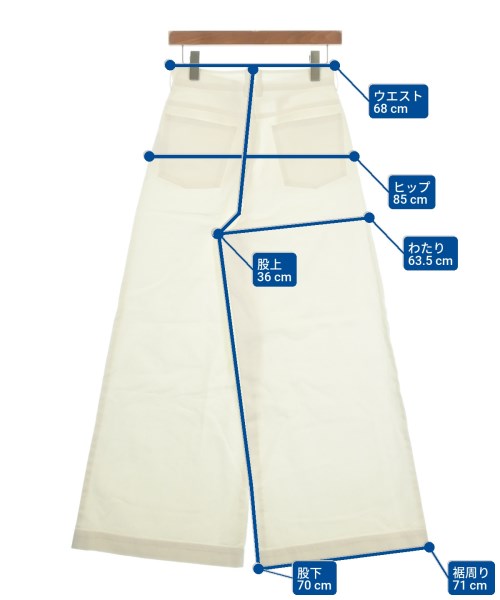 allureville（アルアバイル）デニムパンツ 白 サイズ:2(M位) レディース/2200636134225